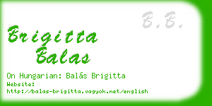 brigitta balas business card