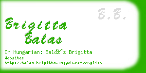 brigitta balas business card